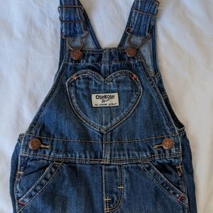 OshKosh B'Gosh Baby Denim Overalls w/ Heart Pocket